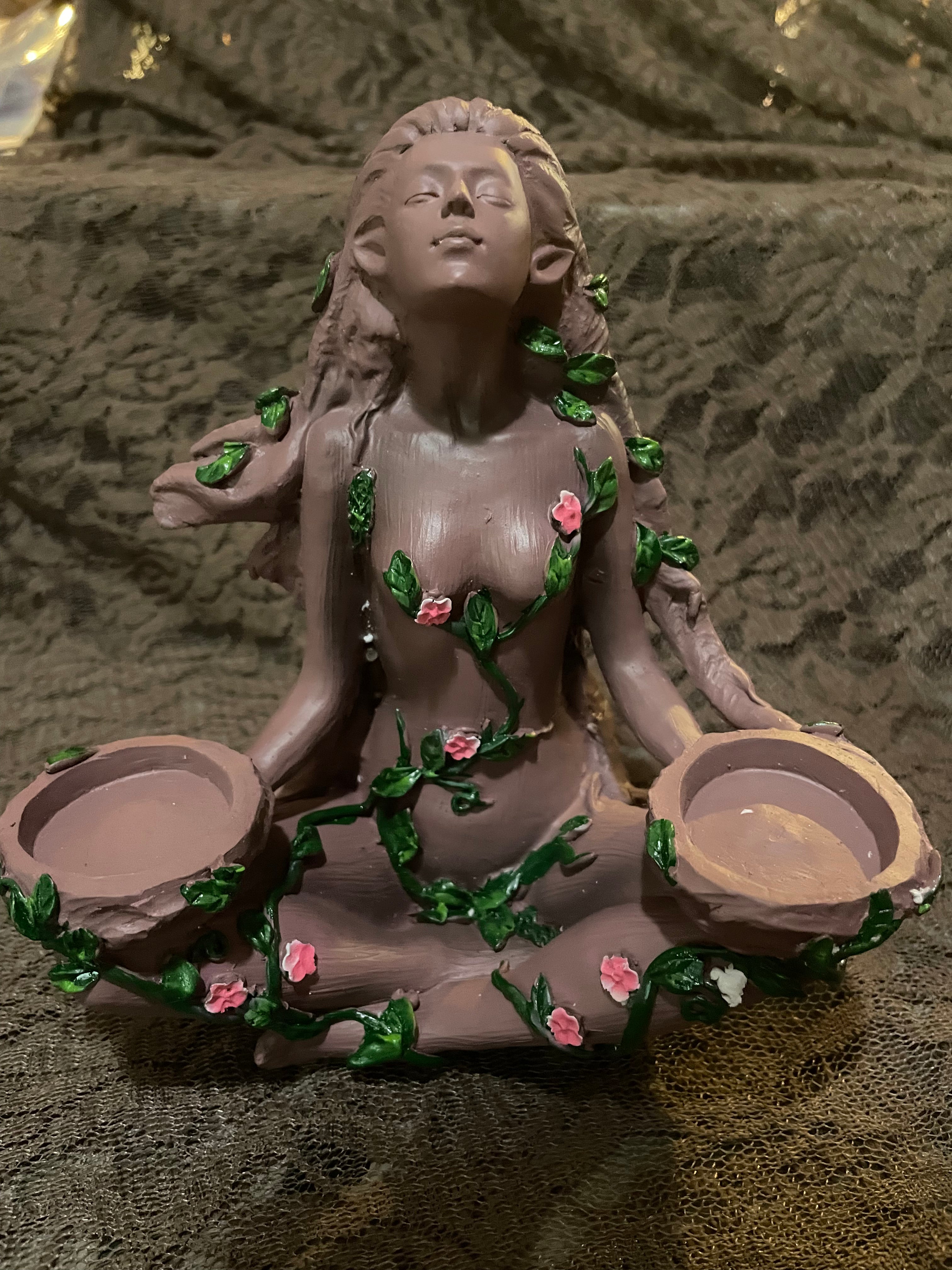 Mother Earth candle holder
