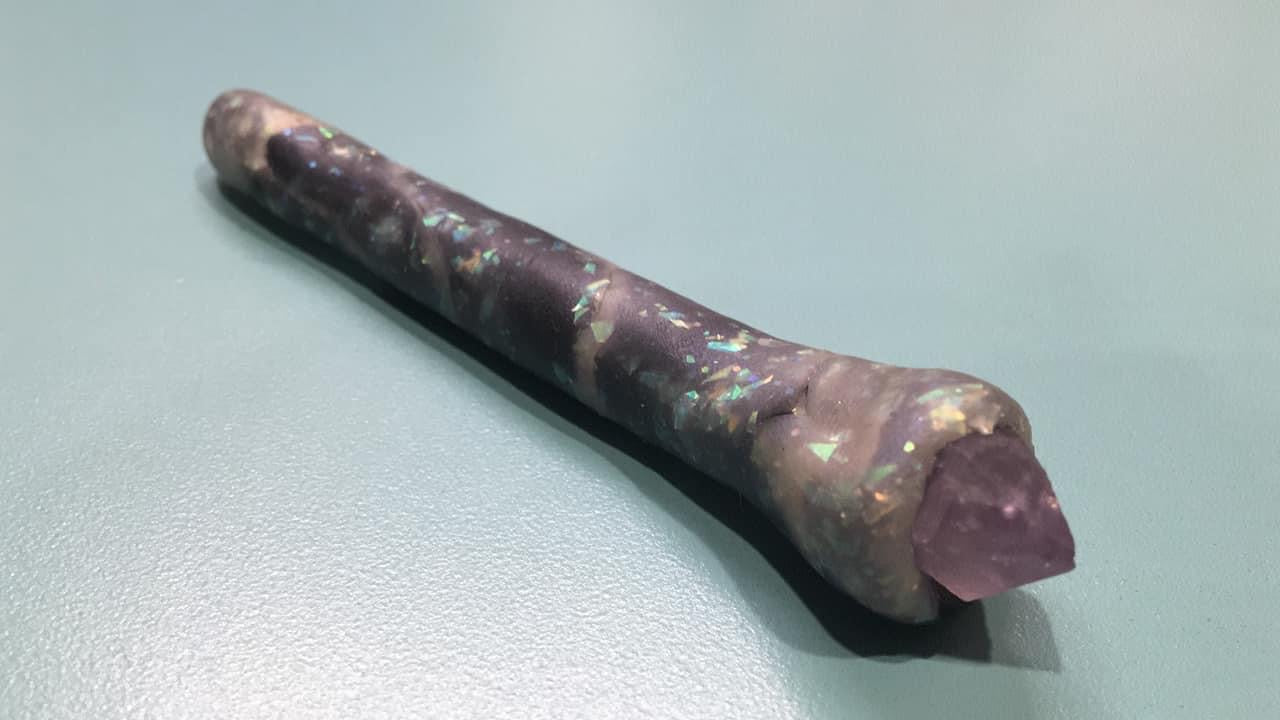 Amethyst Point Glitter Wand and Point.