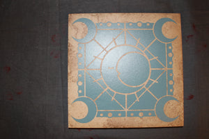 Altar Tile - Moon -  Sun - Ganesha