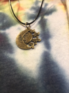 Bronze Sun and Moon - Necklace