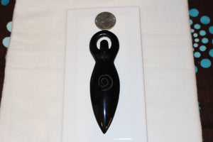 Goddess carvings-  Tigers Eye - Rose Quarts- Obsidian