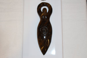 Goddess carvings-  Tigers Eye - Rose Quarts- Obsidian