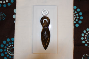 Goddess carvings-  Tigers Eye - Rose Quarts- Obsidian