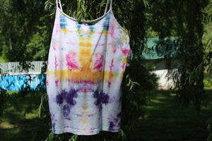 Tie Dye - 2 - Large - Women's spaghetti string tank.