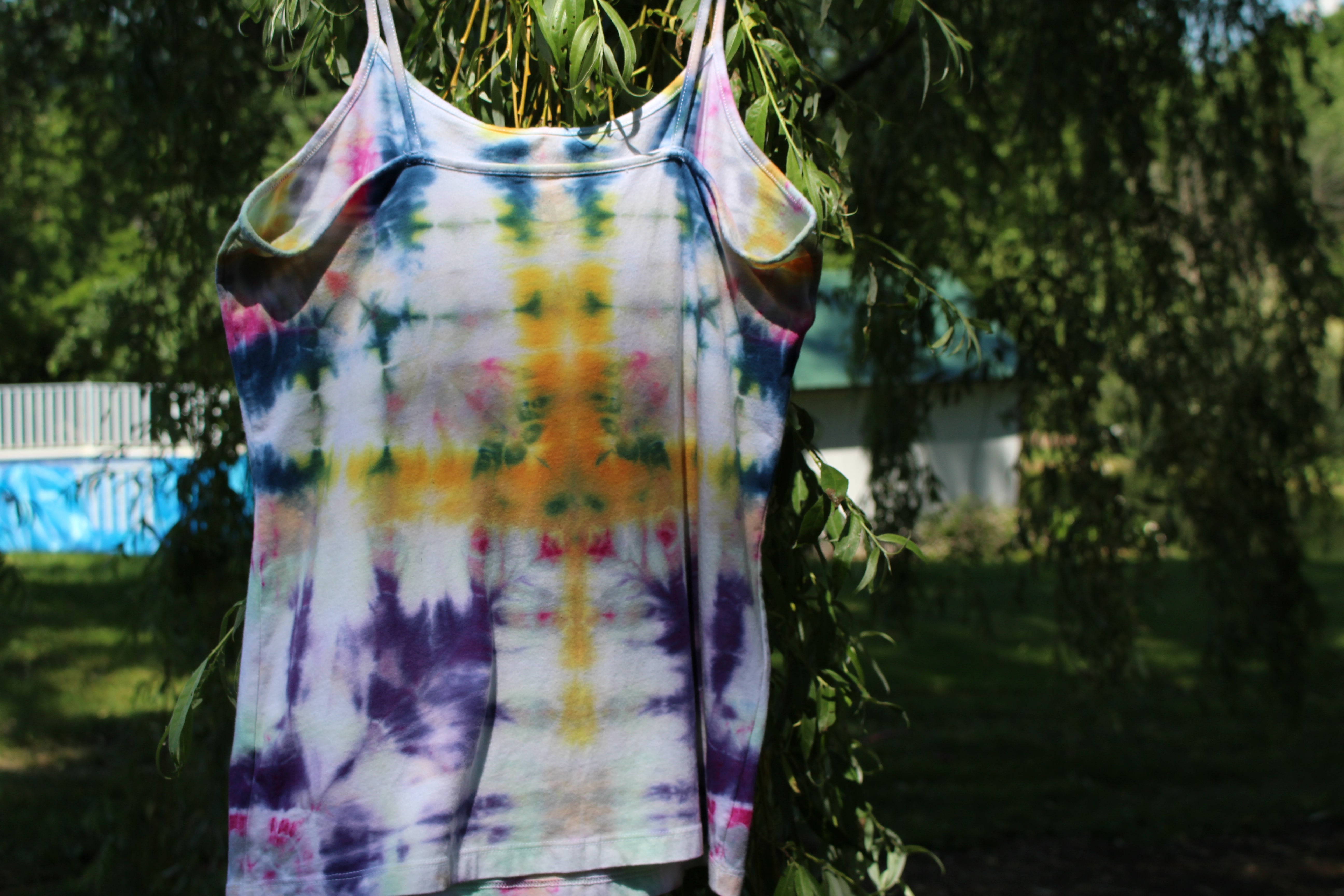 Tie Dye - 2 - Large - Women's spaghetti string tank.