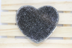 Black Amethyst Heart