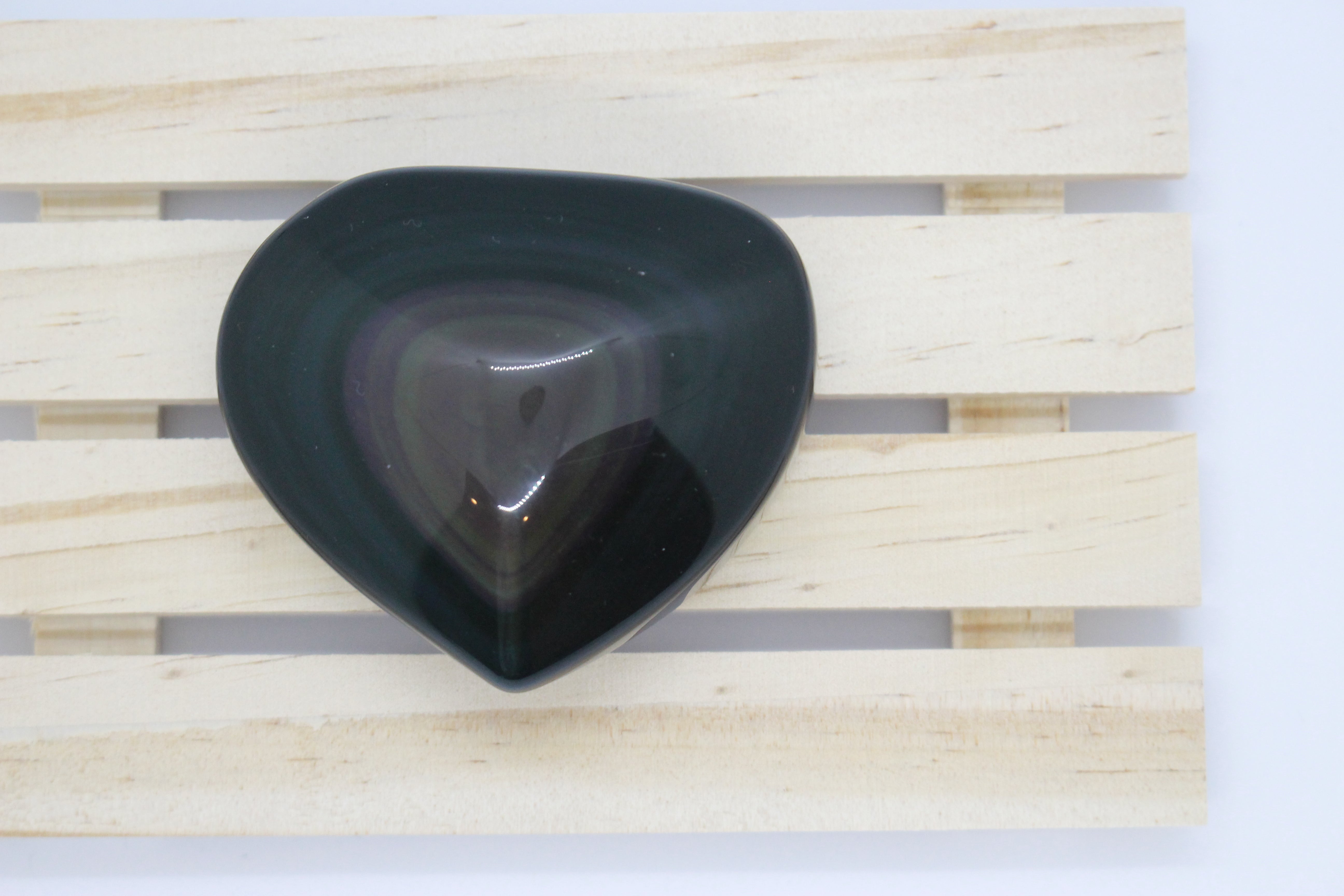 Rainbow Obsidian Heart