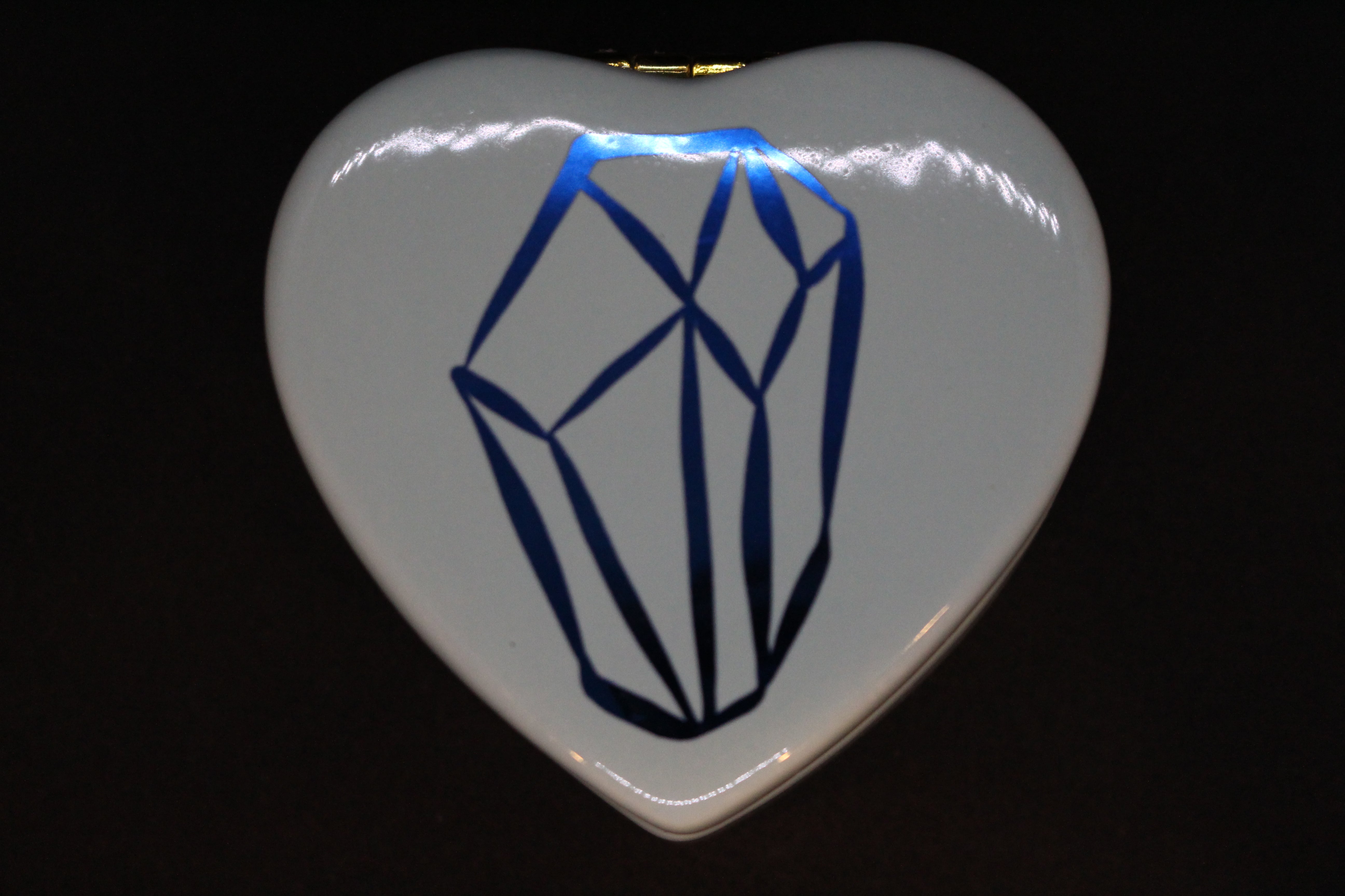 Heart Keep sake Box -  Crystal - Blue