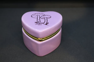 Heart Keep Sake Box - Mushrooms - Pink