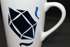 Blue Crystal - White Mug