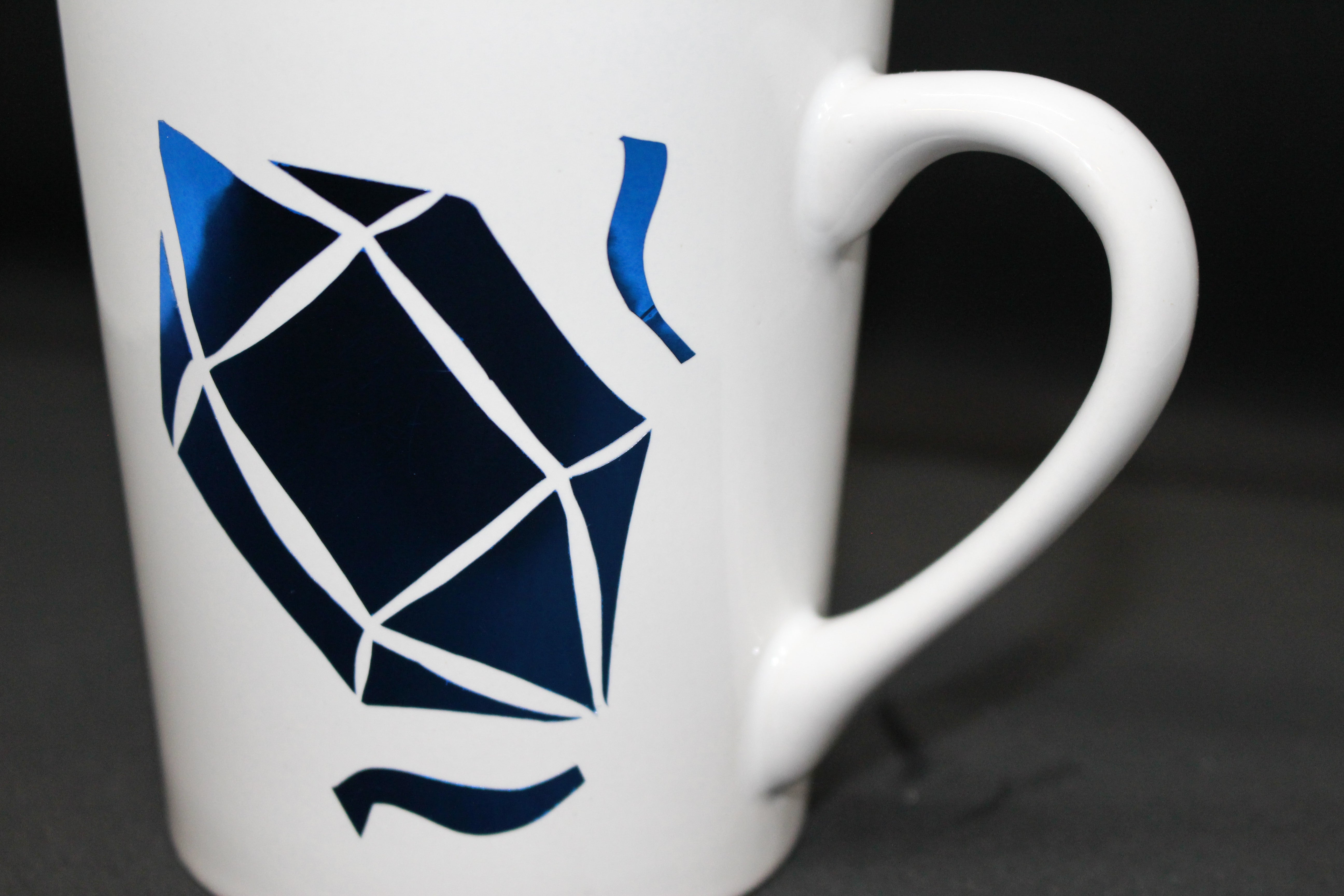 Blue Crystal - White Mug