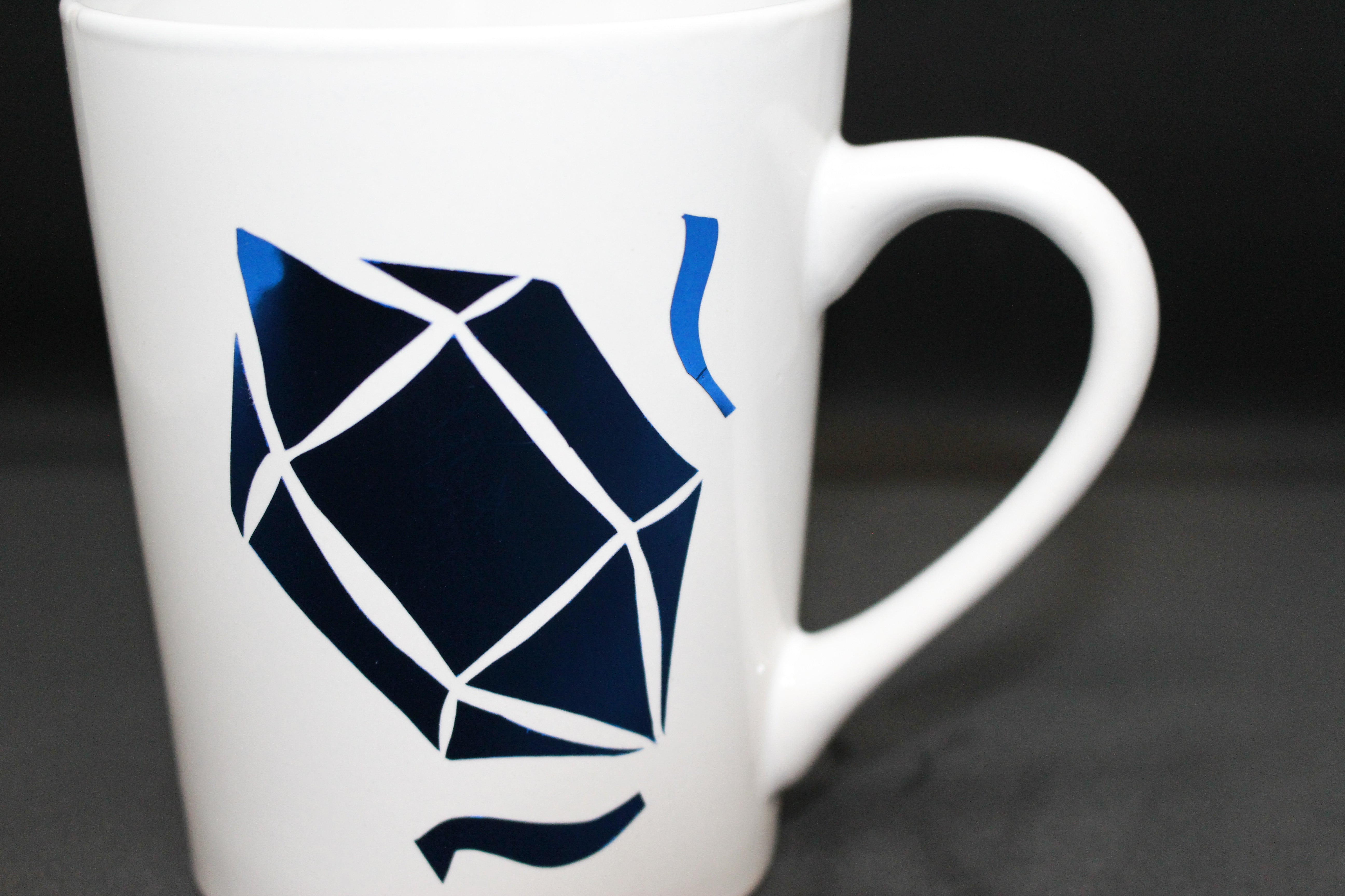 Blue Crystal - White Mug