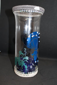 Pixie sipping under the mushroom Vase- Aquamarine and Moonstone -