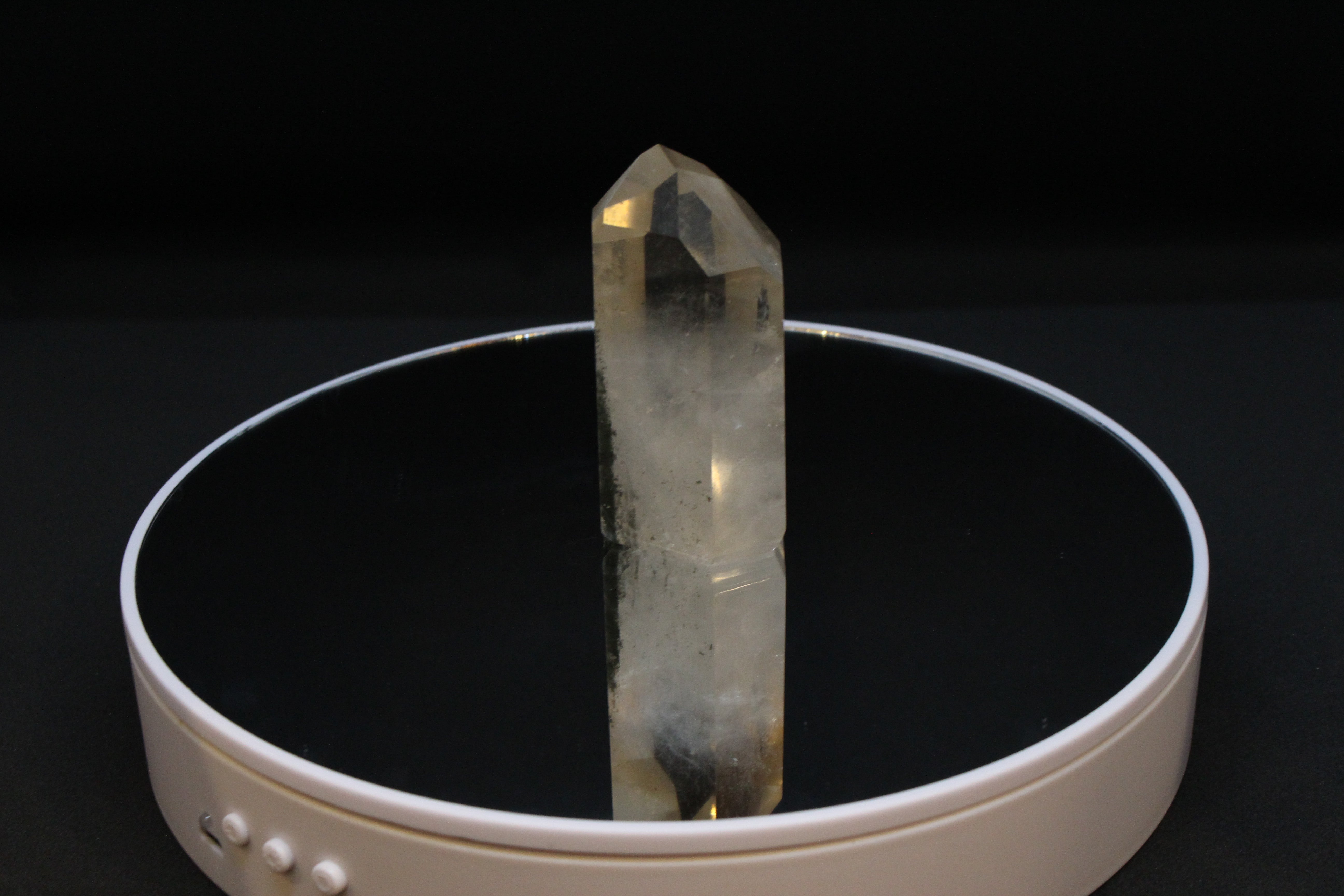 Chlorite Phantom Quartz Tower W/ really nice rainbow inclusion