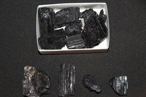 Nice sized chunks of raw black tourmaline