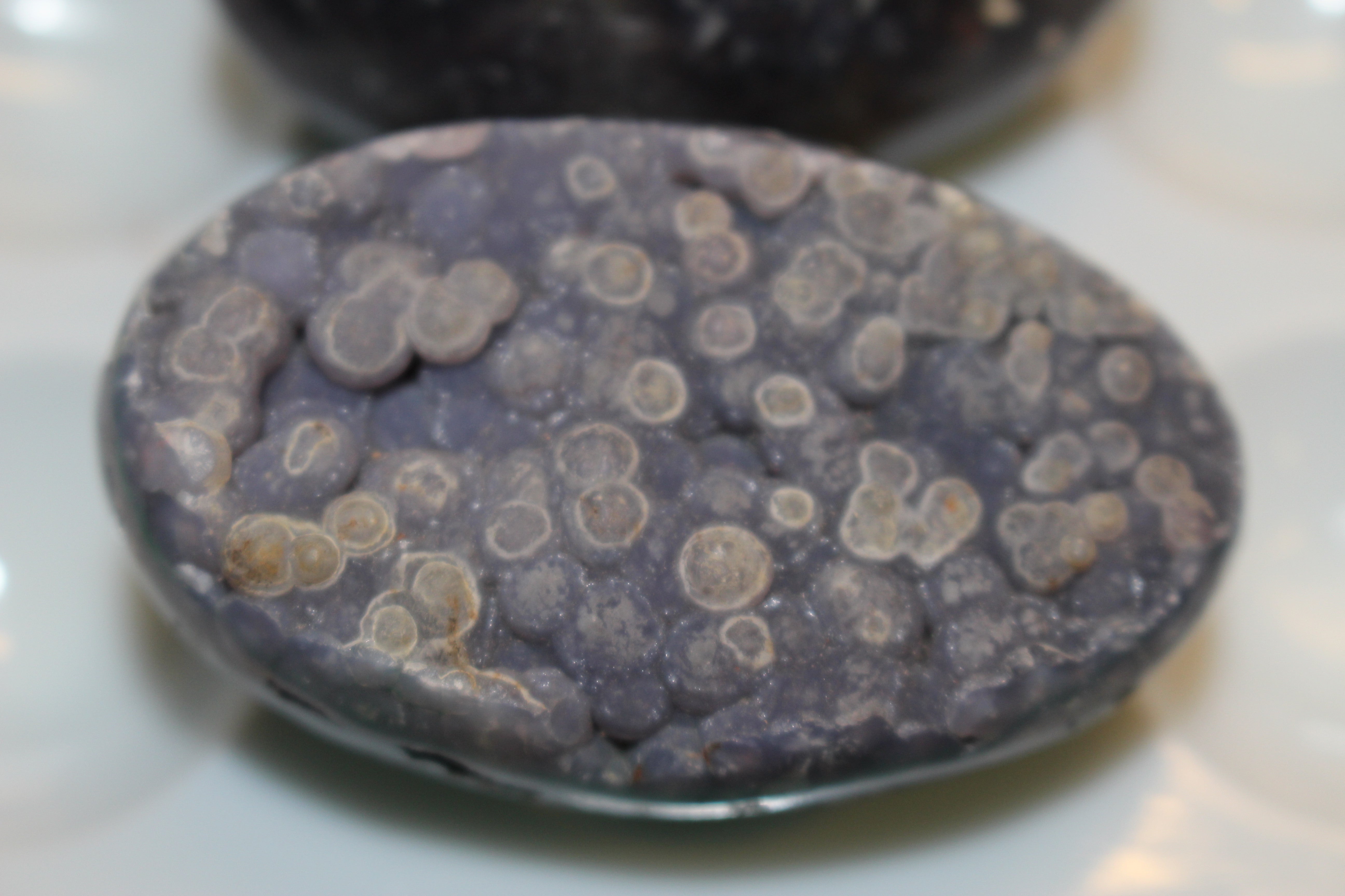 Grape Agate / Chalcedony Carvings - Egg - Leaf - Moon