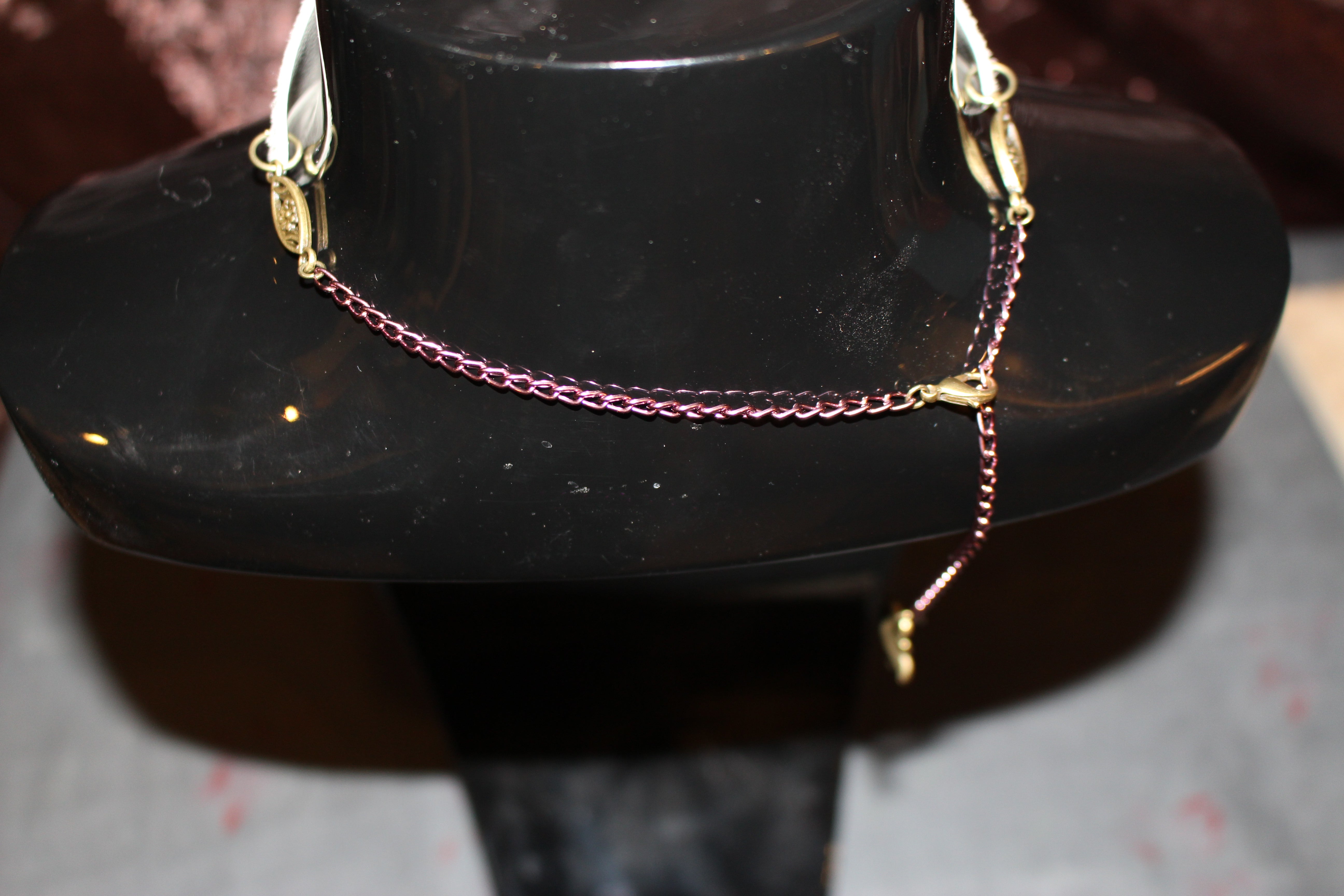 Leather Triple Moon Choker