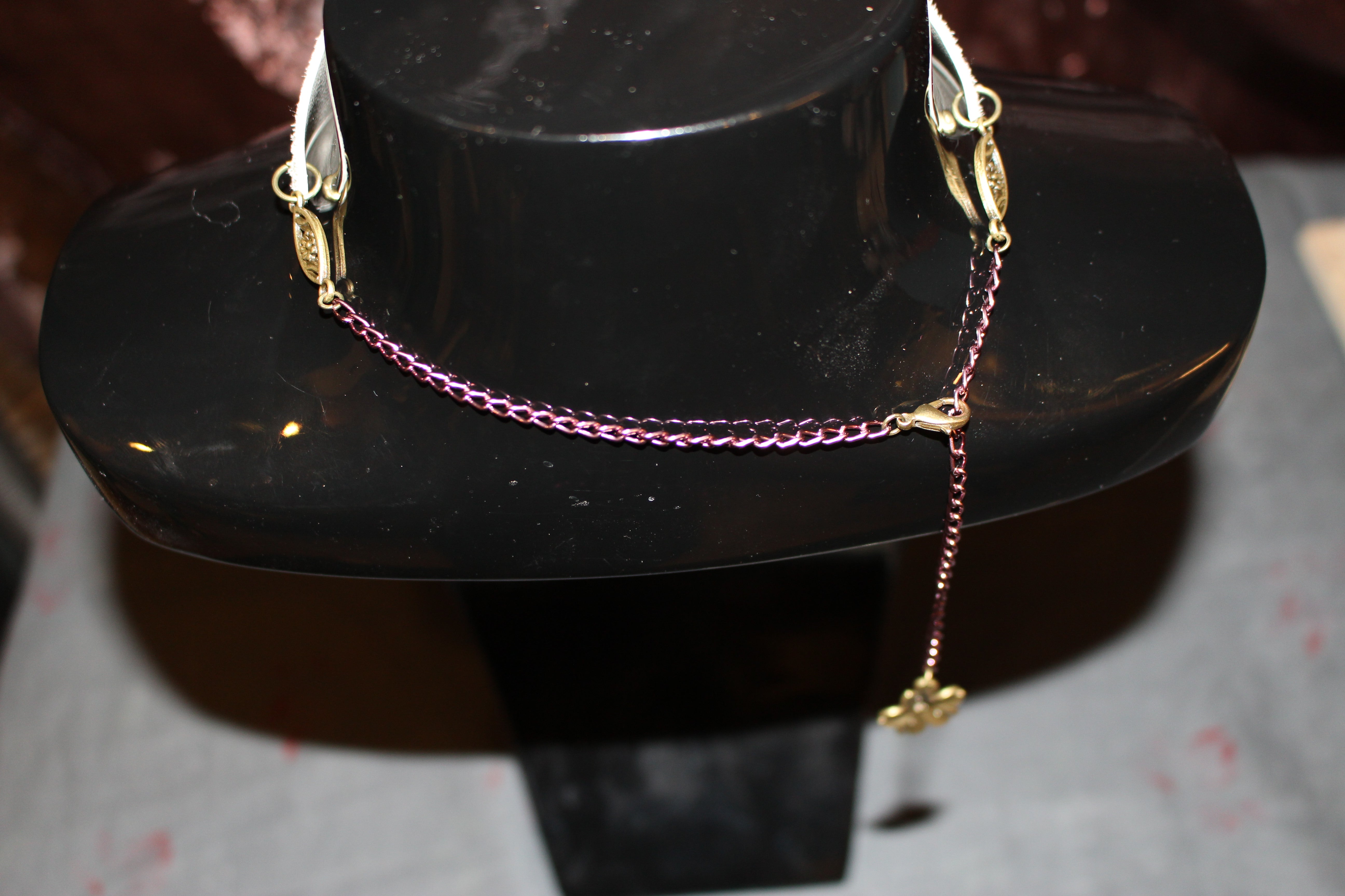 Leather Triple Moon Choker