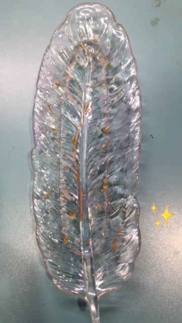 White Yarrow - Feather- Holographic