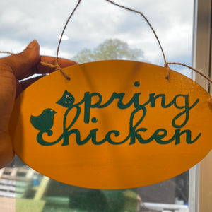 Wall hanger spring chicken